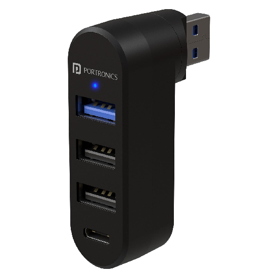 Portronics MPort Spin 4-in-1 USB Hub with Type-C